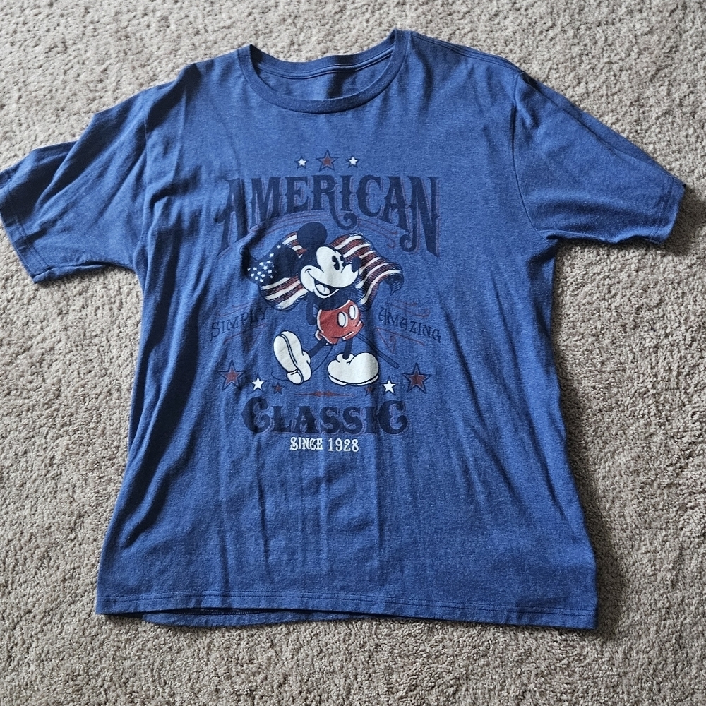 Disney Mickey Mouse American Classic Mens Short Sleeve Tee XL